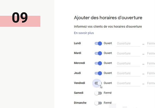 horaire google business